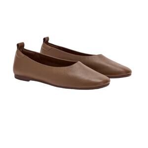 EVERLANE Women’s The Day Glove Leather Ballet Flats in Cocoa-Size 11